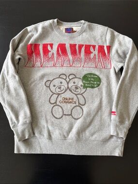 Marc Jacobs Grey Crewneck Sweatshirt with Red HEAVEN Graphic